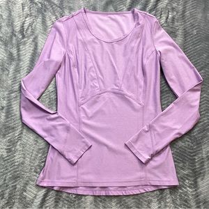 Athleta Canyon Lands Long Sleeve Base Layer Athletic Shirt Lavender XS